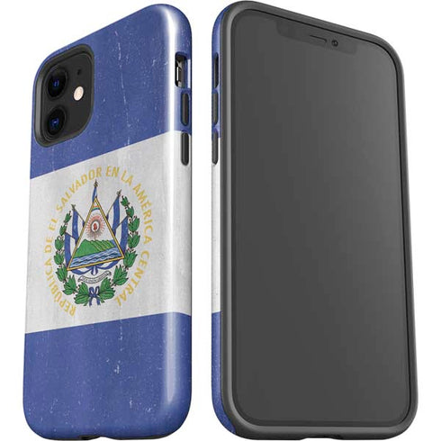 El Salvador Flag Distressed iPhone 12 Impact Case